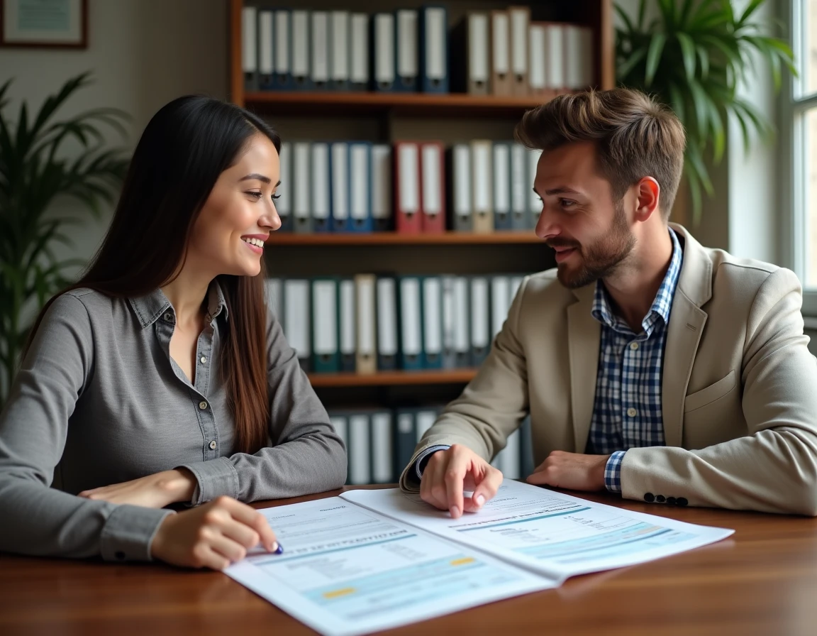 Conseiller en formation expliquant les différences entre diplômes d'État et certifications professionnelles à une cliente